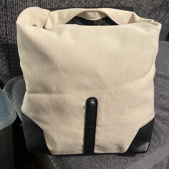 Deux Lux: Canvas Backpack with Vegan Leather Trim - Picture 11 of 16